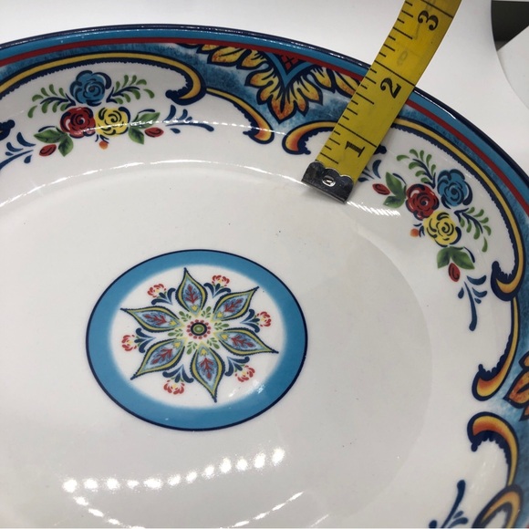Euro Ceramica Zanzibar 8.5” Pasta Bowl Dinner Floral Roses Ceramic REPLACEMENT - Picture 11 of 12